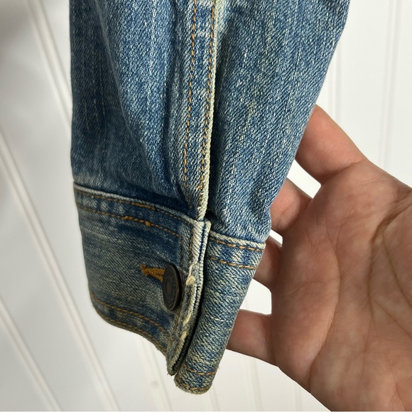 Hollister Surf 1972 Denim Jacket With Stud Details Size Medium - Picture 10 of 14